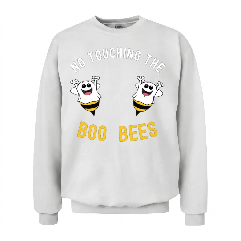 No Touching the Boo Bees Unisex Sweatshirt - White