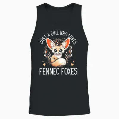 Juste Une Fille Qui Aime Fennec Foxes Lover Fennec Fox Art Fox Unisex Tank Top - Black