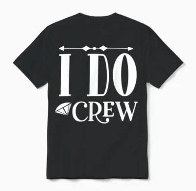Wedding Party and Bachelorette Party Unisex T-Shirt - Black