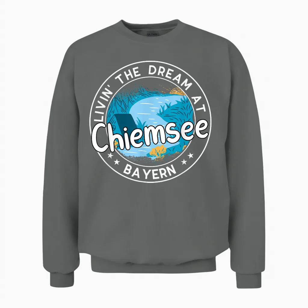 Chiemsee Urlaub Baden Sup Bayern Unisex Sweatshirt in Graphite Heather