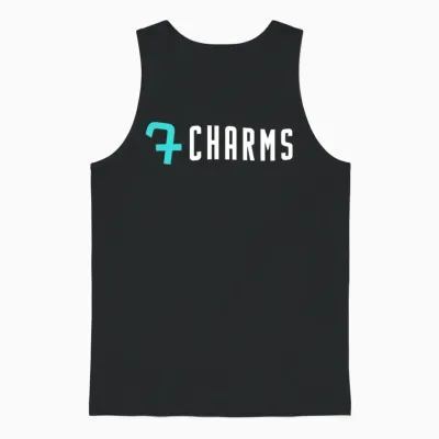 7charms Logo Turquoise/white Unisex Tank Top - Black