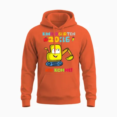 Kinder Kindergarten 2026 Ich Komme Einschulung Kita Unisex Hoodie - Orange