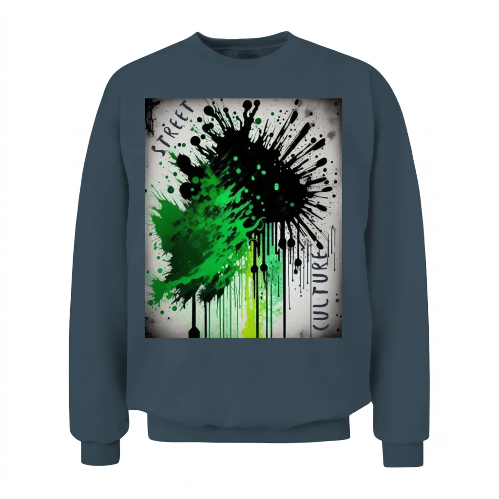 Street Culture Grunge Style Unisex Sweatshirt - Dark Heather