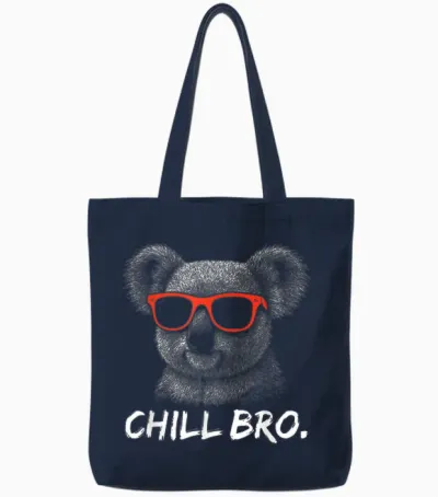 Chill Bro – Lustiges Koala Mit Sonnenbrille Gamer Tote Bags - Navy
