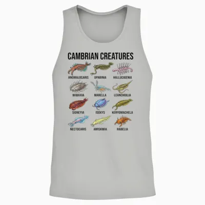 Cambrian Creatures Paläontology Fossil Marine Life Unisex Tank Top - Ash