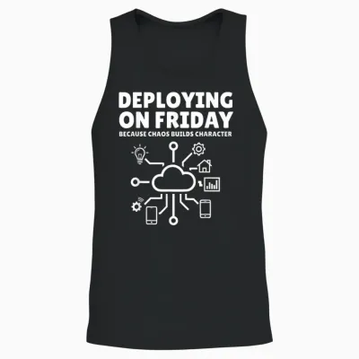 Déployer Le Vendredi Parce Que Le Chaos Construit Un Personnage Drôle Unisex Tank Top - Black