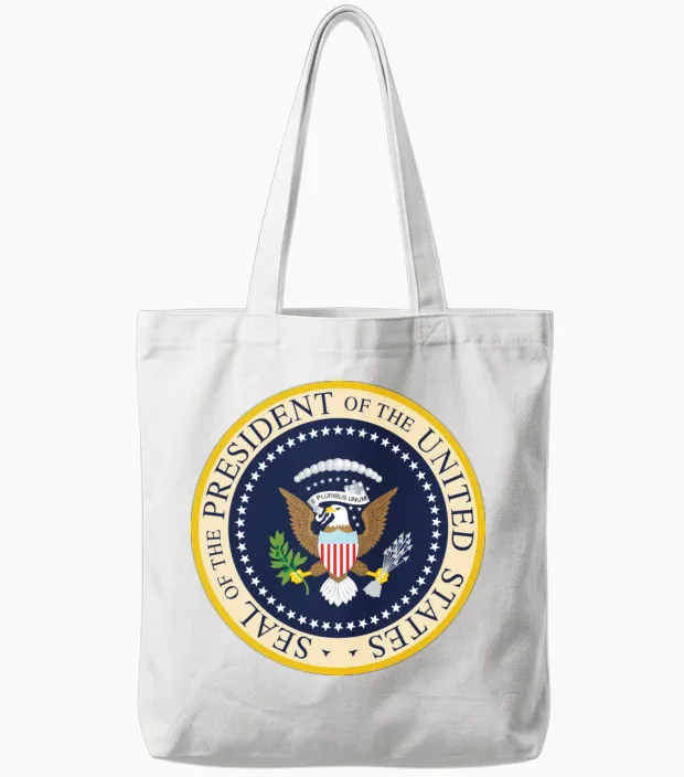 Seal of the President the United States 4th July Tote Bags in White