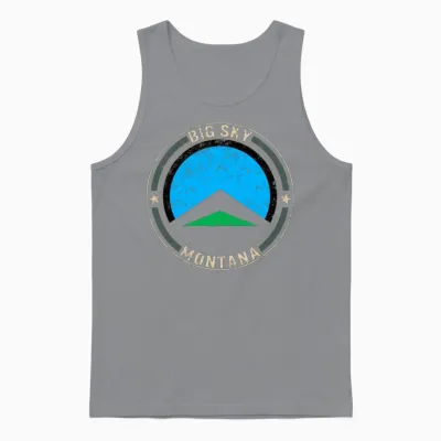 Big Sky Montana Shirt, Big Sky Montana Ski Resort Unisex Tank Top - Sport Grey
