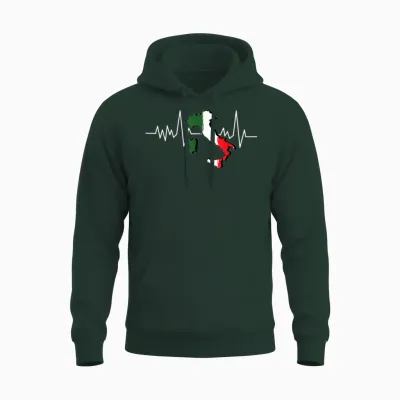 Italie Carte De Drapeau Italien Rythme Unisex Hoodie - Forest