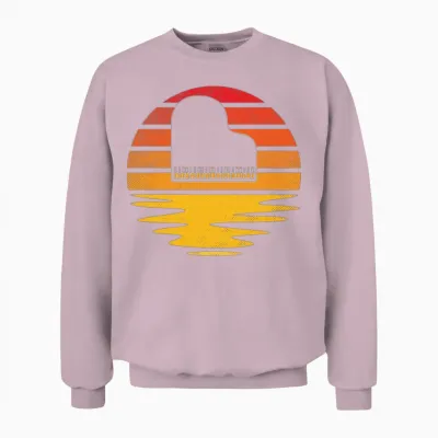 Piano Retro Unisex Sweatshirt - Light Pink
