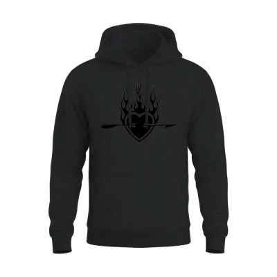Valentine Unisex Hoodie - Black