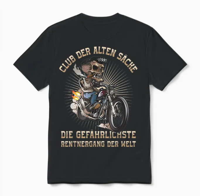 Club Der Alten Säcke Die Gefährlichste Rentnergang Der Welt Unisex T-Shirt in Black