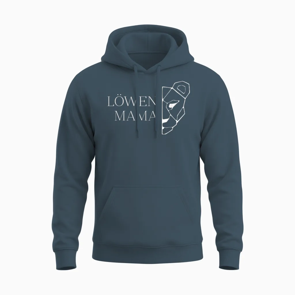 Löwen Mama Mom Unisex Hoodie in Dark Heather
