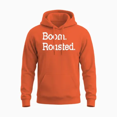 Boom. Roasted. Funny Office Humor Unisex Hoodie - Orange