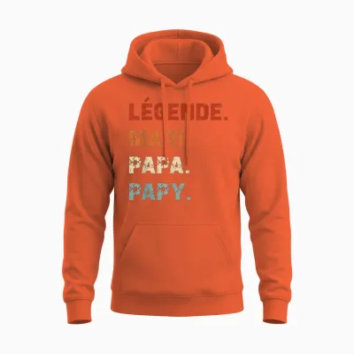 Légende Mari Papa Papy Idée-Cadeau Humour Homme Grand-Père Unisex Hoodie - Orange