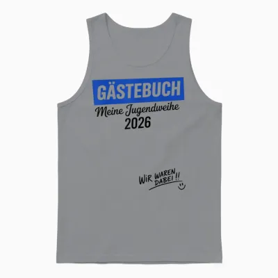 Jugendweihe 2026 Gästebuch Geschenke Junge Mädchen Unisex Tank Top - Sport Grey