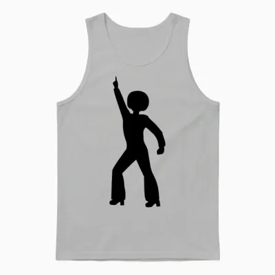 1970s Retro Man Unisex Tank Top - Ash