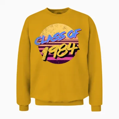 80s Style 36th Class Reunion Class of 1984 Unisex Sweatshirt - Gold
