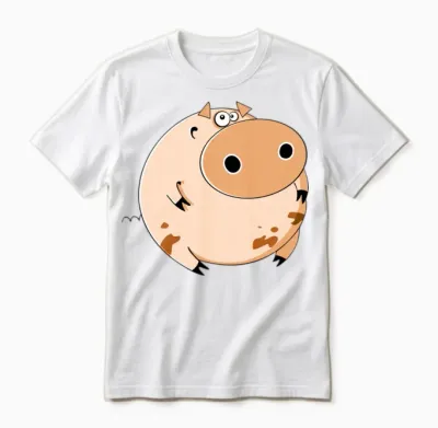 Cartoons-Funny-Pig Unisex T-Shirt - White