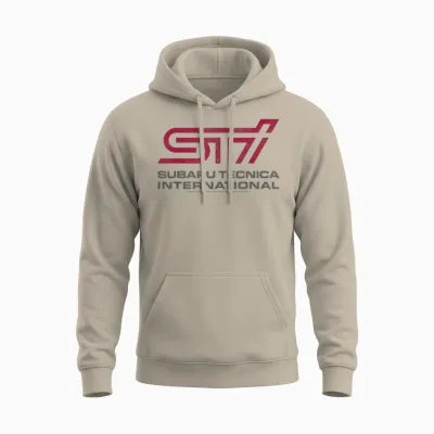 Subaru Tecnica International Sti Distressed Logo Car Brand Unisex Hoodie - Sand