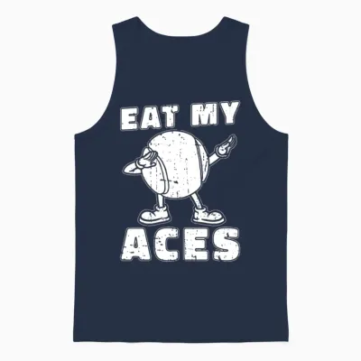 Tennis Funny Unisex Tank Top - Navy