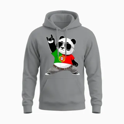 Drapeau Portugais Hommes Femmes Enfants Portugal Unisex Hoodie - Sport Grey