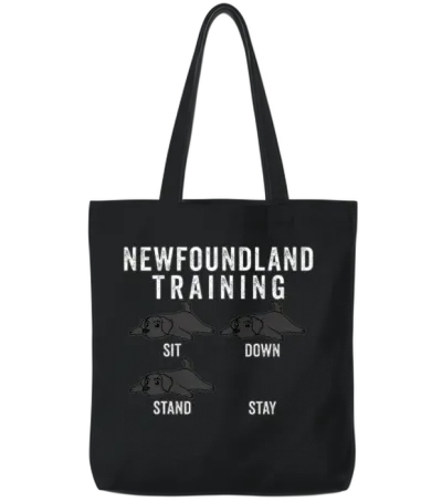 Newfoundland Dog Training Tote Bags - Black