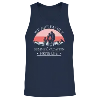 We Are Family Summer Vacation for Hiking Hiking Unisex Tank Top - Navy – 2