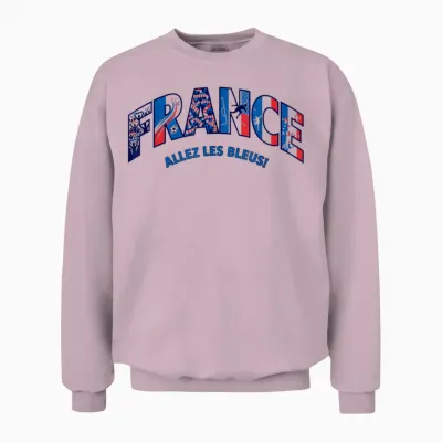France Go Les Bleus Supporter Jersey 2026 Unisex Sweatshirt - Light Pink