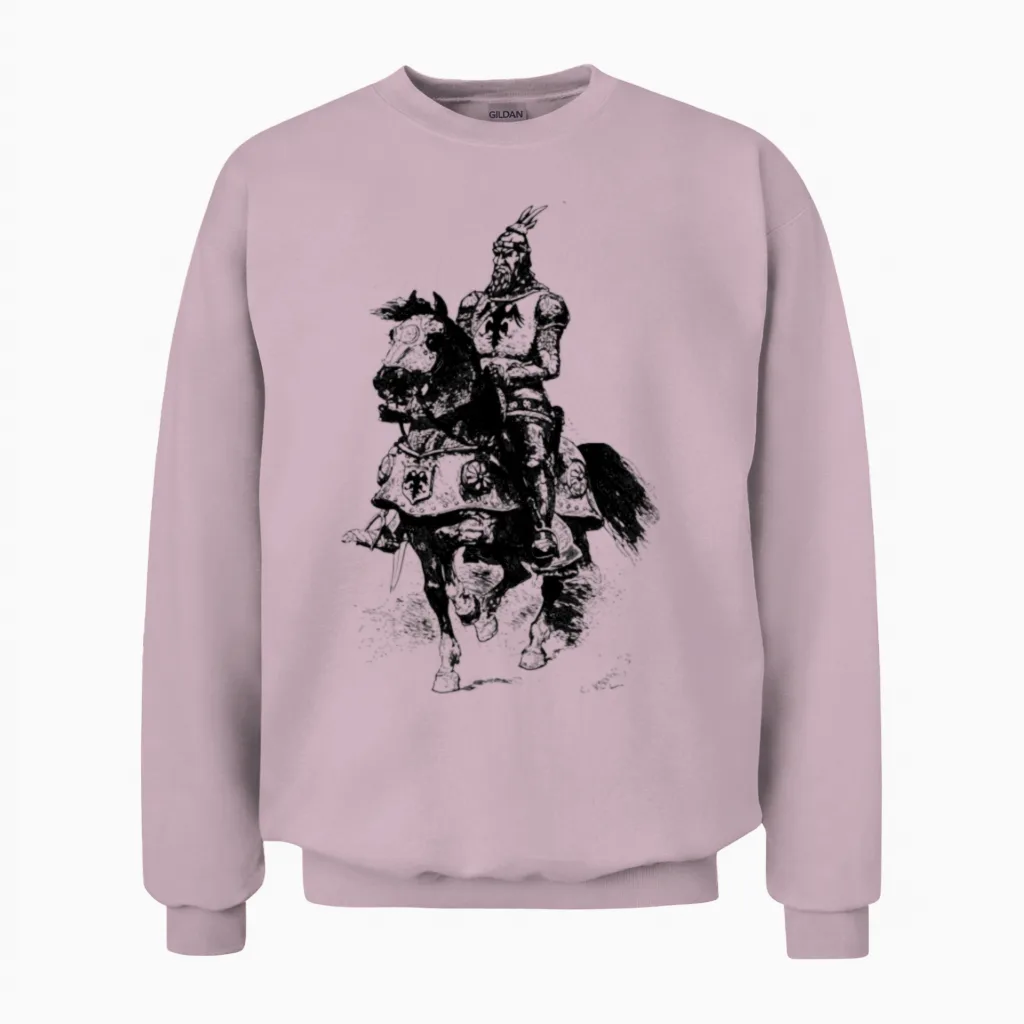 Albanian Eagle Grunge Skanderbeg Vintage Albanian Unisex Sweatshirt in Light Pink