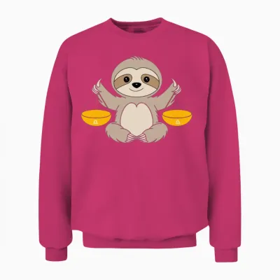 Libra Zodiac Sloth Balancing Harmony Unisex Sweatshirt - Heliconia