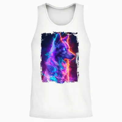 Dog Unisex Tank Top - White