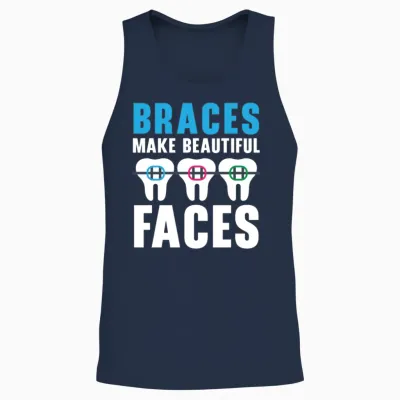 Orthodontic Assistant Job Dental Teeth Dentist Unisex Tank Top - Navy