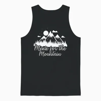 Made for the Mountain Hiking Hobby Unisex Tank Top - Black