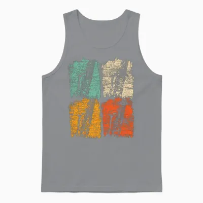 Retro Saxophone Unisex Tank Top - Sport Grey