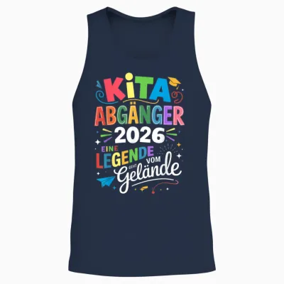 Children's Kita Leavers 2026 School Child First Day Unisex Tank Top - Navy