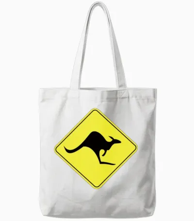 Kangaroo Tote Bags - White