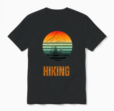 Hiking Unisex T-Shirt - Black