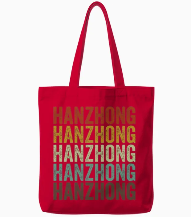 Hanzhong China Retro Vintage Tote Bags - Red