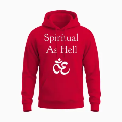 Spiritual as Hell Unisex Hoodie - Red