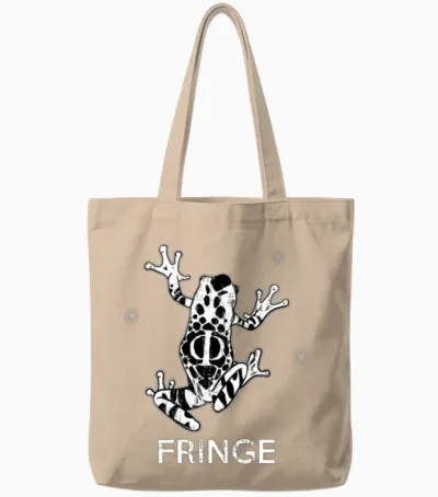 Fringe Phi Frog Tote Bags - Natural
