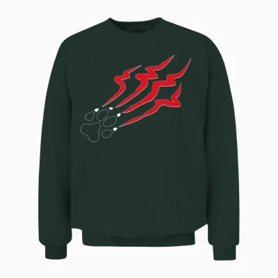 Tiger Claw Scratch Unisex Sweatshirt - Forest