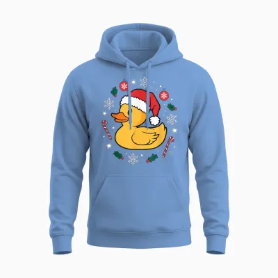 Rubber Duck Christmas Rubber Duck T-Shirt, Black, S Unisex Hoodie - Carolina Blue