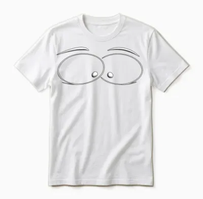 Funny Eyes Unisex T-Shirt - White
