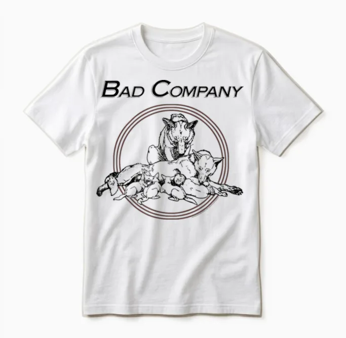 Bad Company Running Mit Den Pack Wolves Unisex T-Shirt in White
