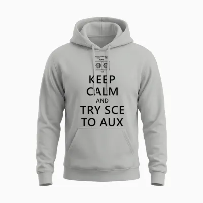 Try Sce to Aux Unisex Hoodie - Ash