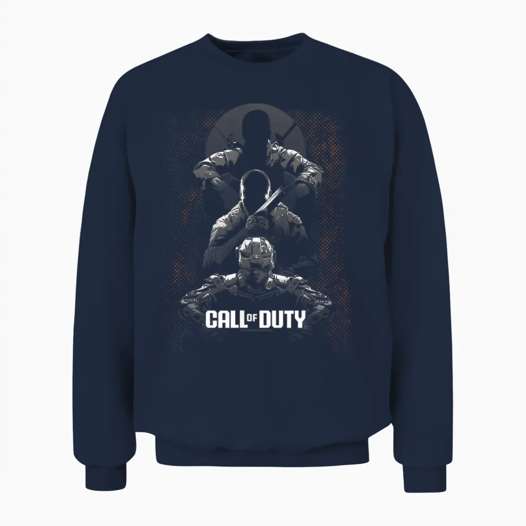 Call of Duty Black Ops Halftone Gaming Unisex Sweatshirt in Navy
