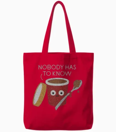 Food Funny Tote Bags - Red