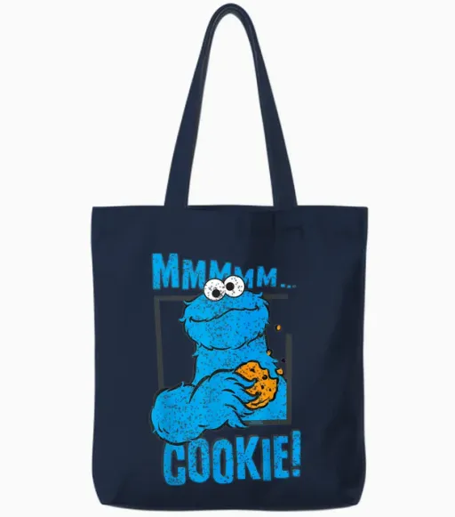Sesame Street - Cookie Monster Tote Bags in Navy