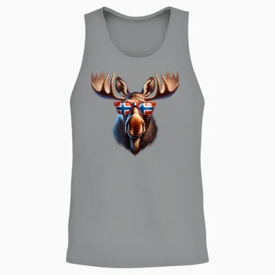 Norwegen-Elch, Lustiges Touristen-Reise-Souvenir Unisex Tank Top - Sport Grey